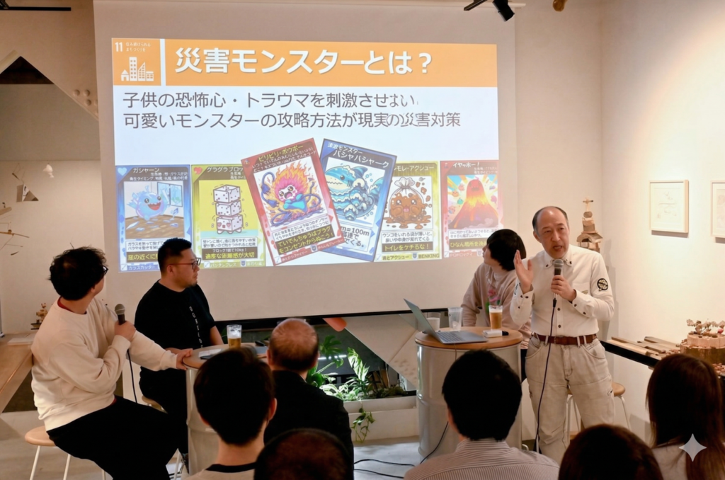 災害モンスターについて話す地村氏